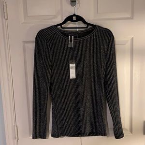 Black/Sikver BCBG Maxazria top NEW WITH TAGS